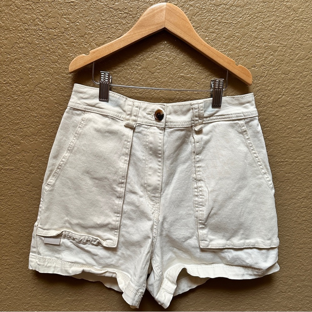 H&M Cream Cargo Shorts for Women